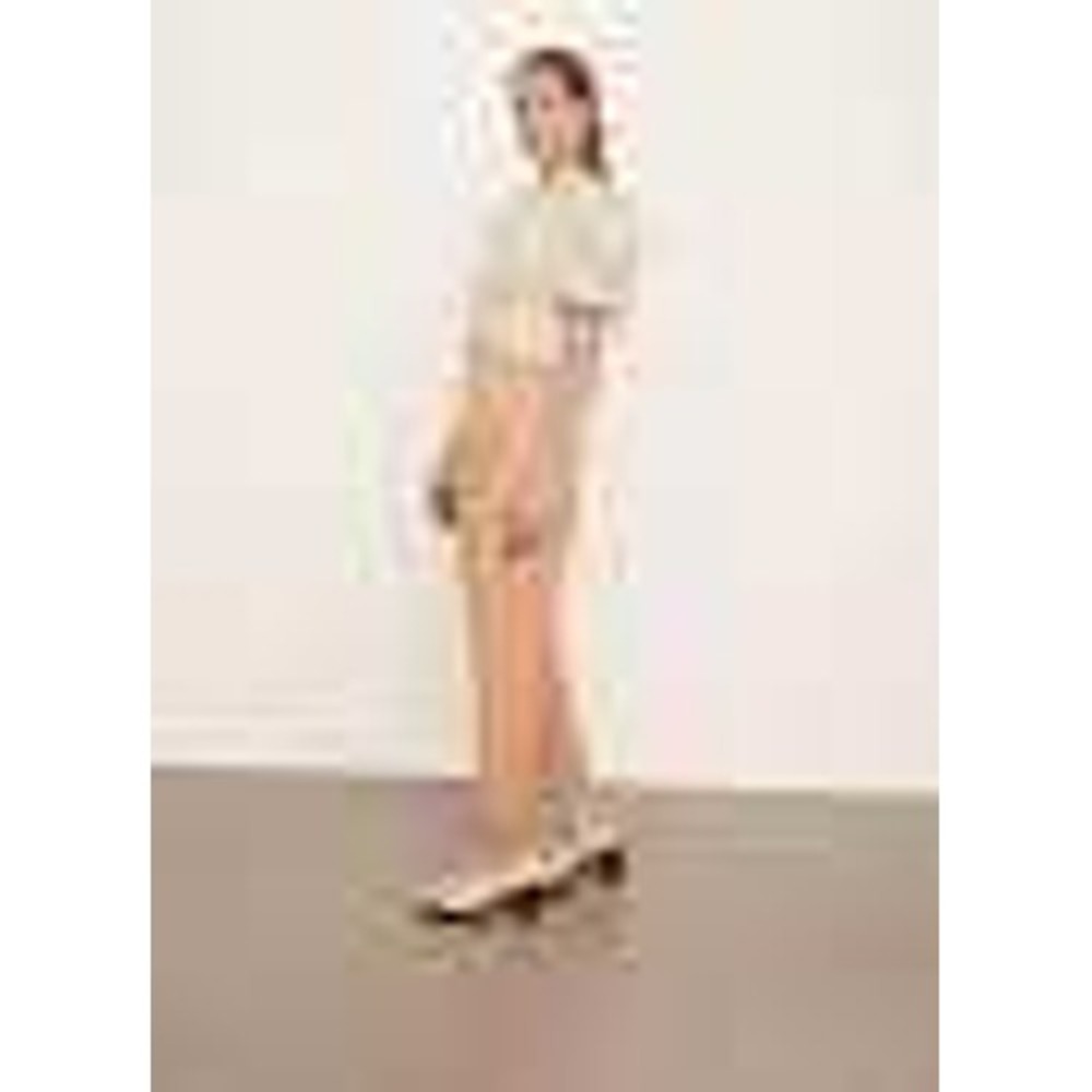 Vince Womens Size 2 Linen Blend Pants Apricot Pleated Cropped Ankle Length